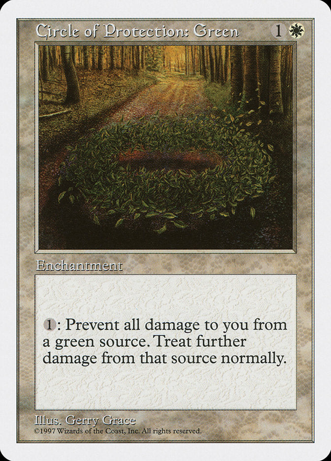 Circle of Protection: Green, Fifth edition Card Art