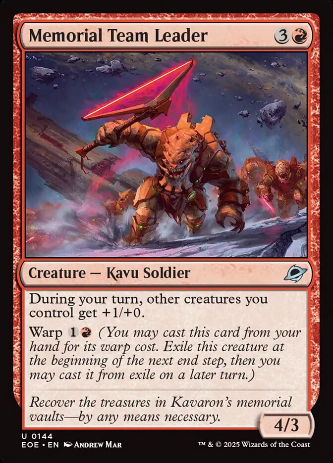 Memorial Team Leader, Edge of eternities Card Art