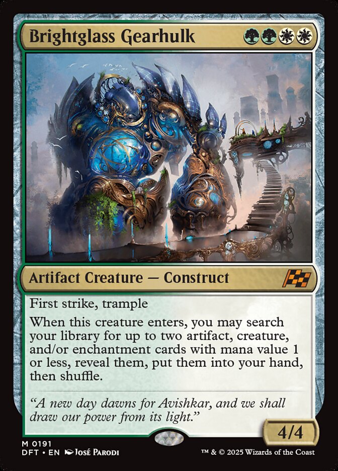 Brightglass Gearhulk, Aetherdrift Card Art