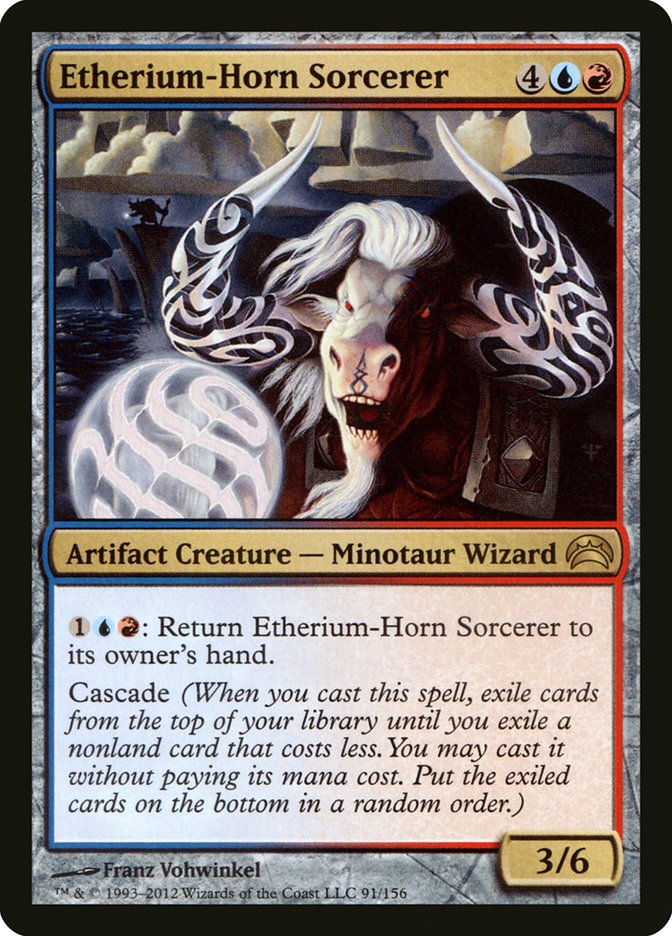 Etherium-Horn Sorcerer, Planechase 2012 Card Art