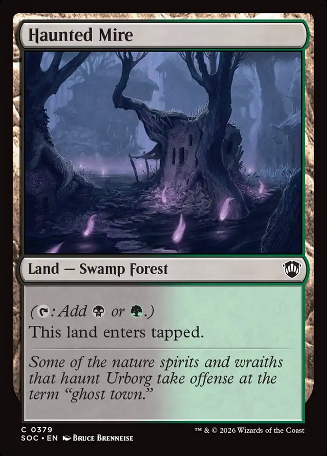 Haunted Mire, Secrets Of Strixhaven Commander Card Art
