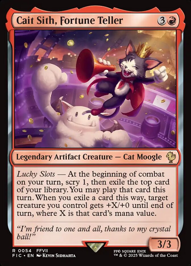 Cait Sith, Fortune Teller, Final fantasy commander Card Art