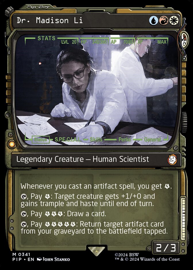 Dr. Madison Li, Fallout Card Art
