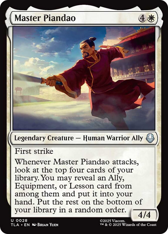 Master Piandao, Avatar: The Last Airbender Card Art