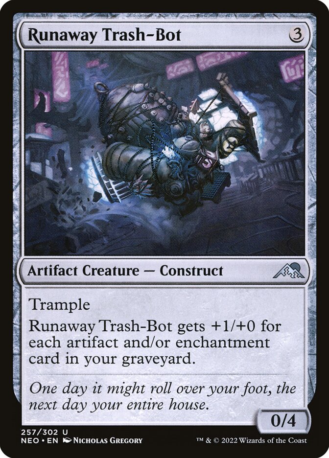 Runaway Trash-Bot, Kamigawa: neon dynasty Card Art