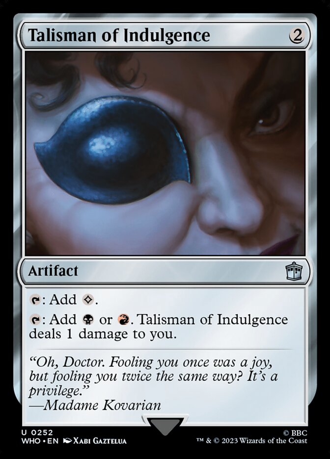 Talisman of Indulgence, Doctor Who Card Art