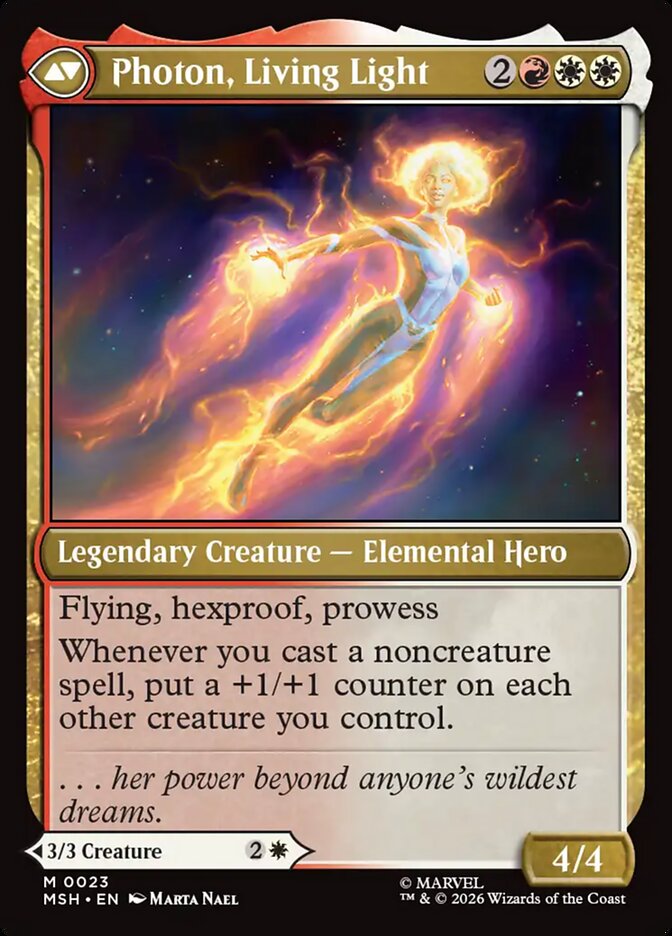 Monica Rambeau // Photon, Living Light, Marvel Super Heroes Card Art