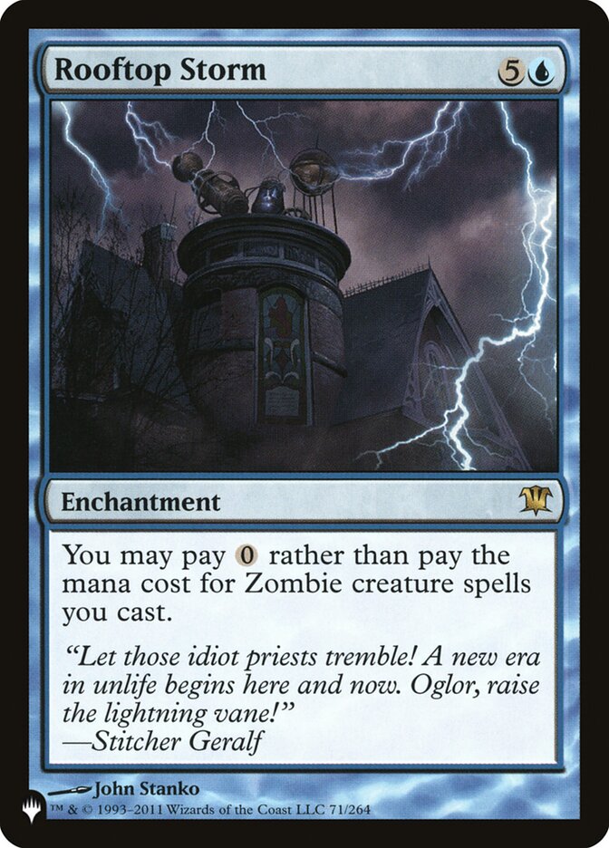 Rooftop Storm, The List Card Art