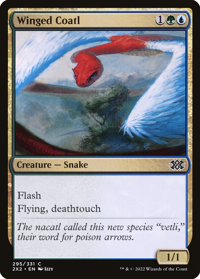 Winged Coatl, Double masters 2022 Card Art