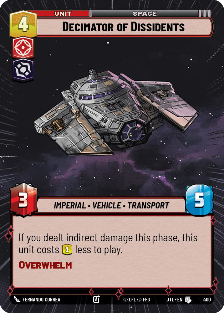 Decimator of Dissidents, Jump to Lightspeed Card Art