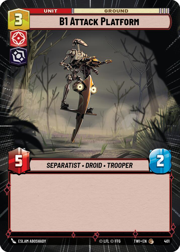 B1 Attack Platform, Twilight of the Republic Card Art