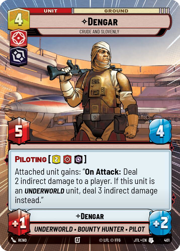 Dengar, Crude and Slovenly, Jump to Lightspeed Card Art