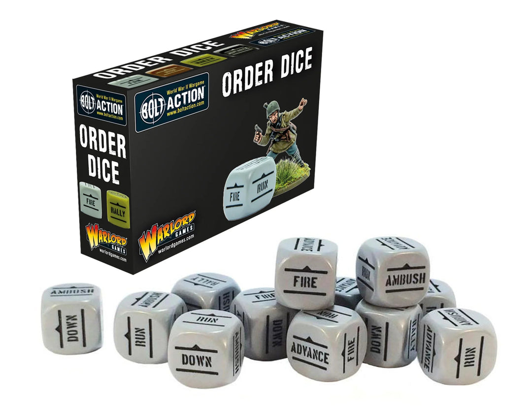 Bolt Action - Order Dice - Grey