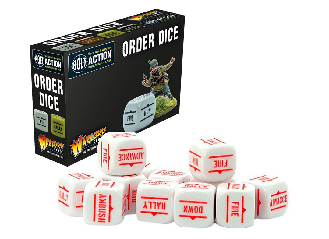 Bolt Action - Order Dice - White