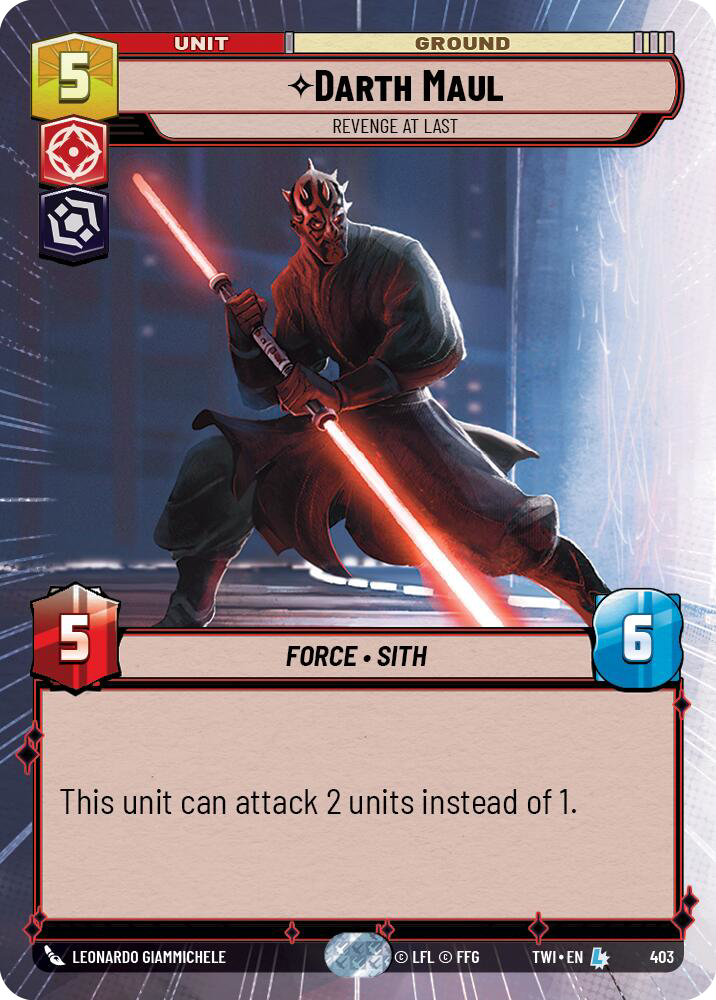 Darth Maul, Revenge At Last, Twilight of the Republic Card Art