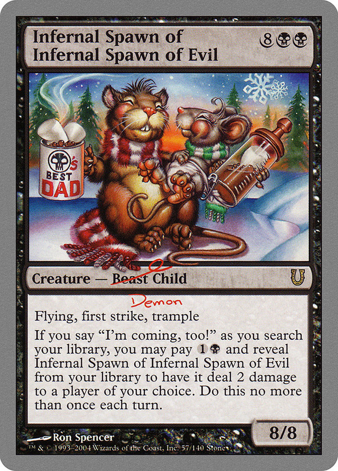 Infernal Spawn of Infernal Spawn of Evil, Unhinged Card Art