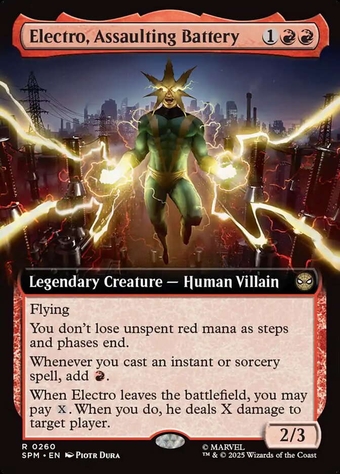 Electro, Assaulting Battery, Marvel'S Spider-Man Card Art