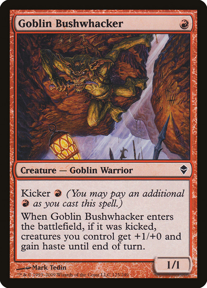 Goblin Bushwhacker, Zendikar Card Art