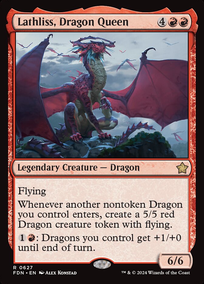 Lathliss, Dragon Queen, Foundations Card Art