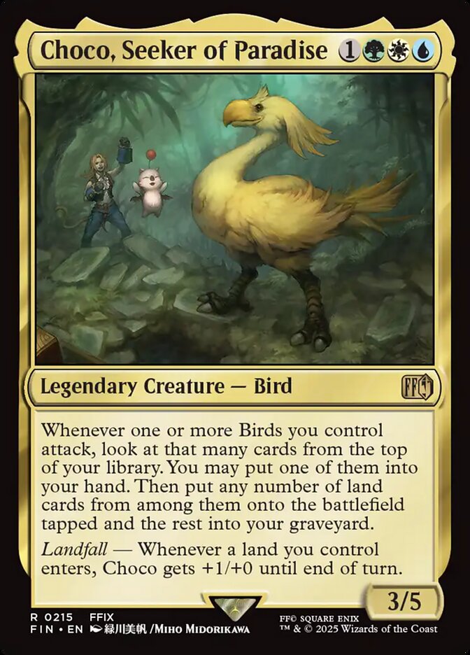 Choco, Seeker of Paradise, Final fantasy Card Art