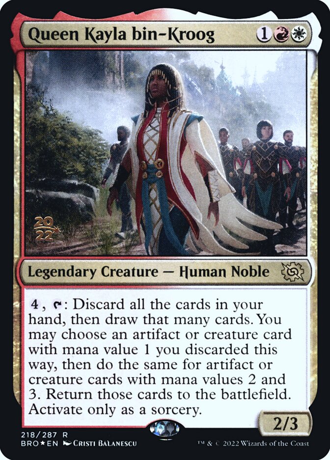 Queen Kayla bin-Kroog, The brothers' war promos Card Art