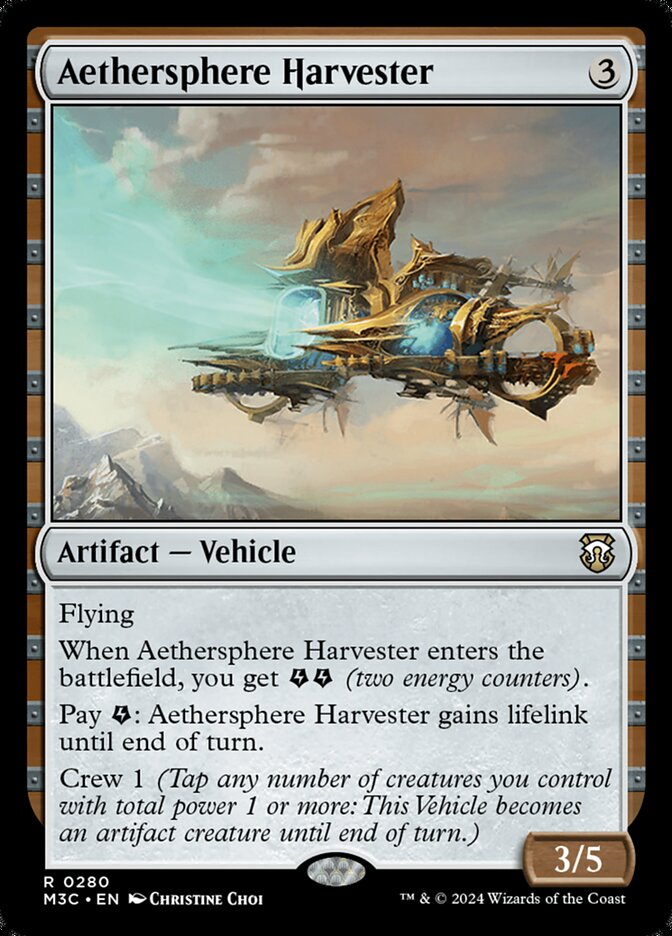 Aethersphere Harvester, Modern horizons 3 commander Card Art