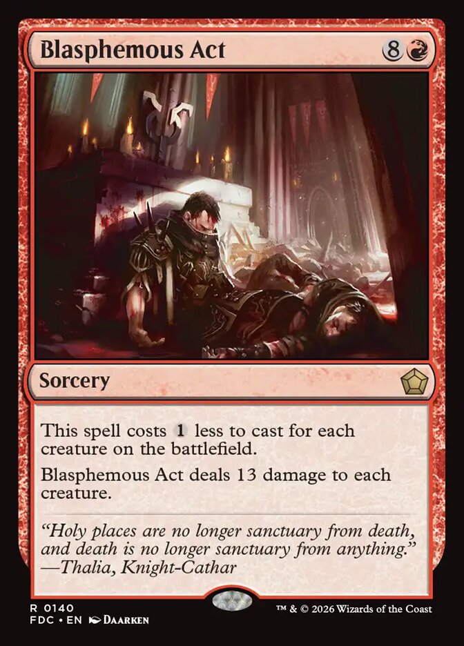 Blasphemous Act, Foundations Commander Card Art
