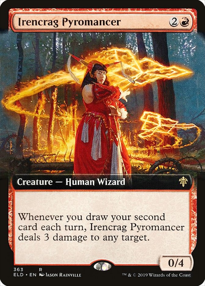 Irencrag Pyromancer, Throne of eldraine Card Art
