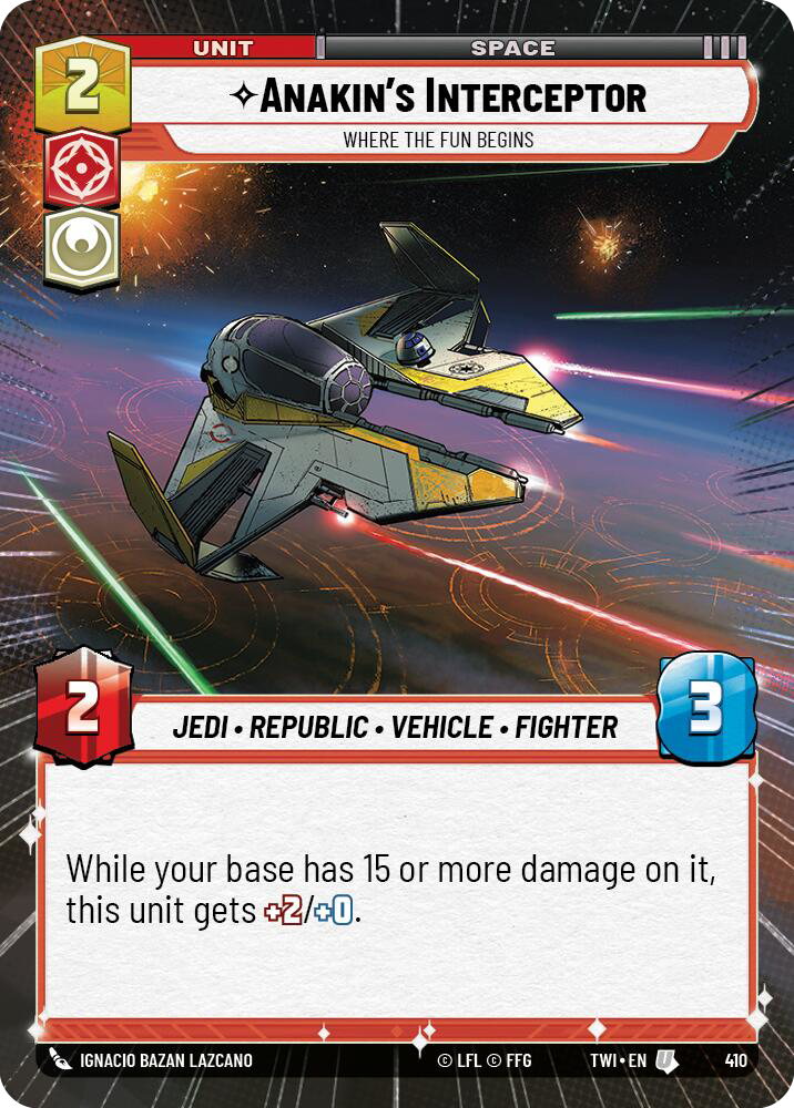 Anakin's Interceptor, Where the Fun Begins, Twilight of the Republic Card Art