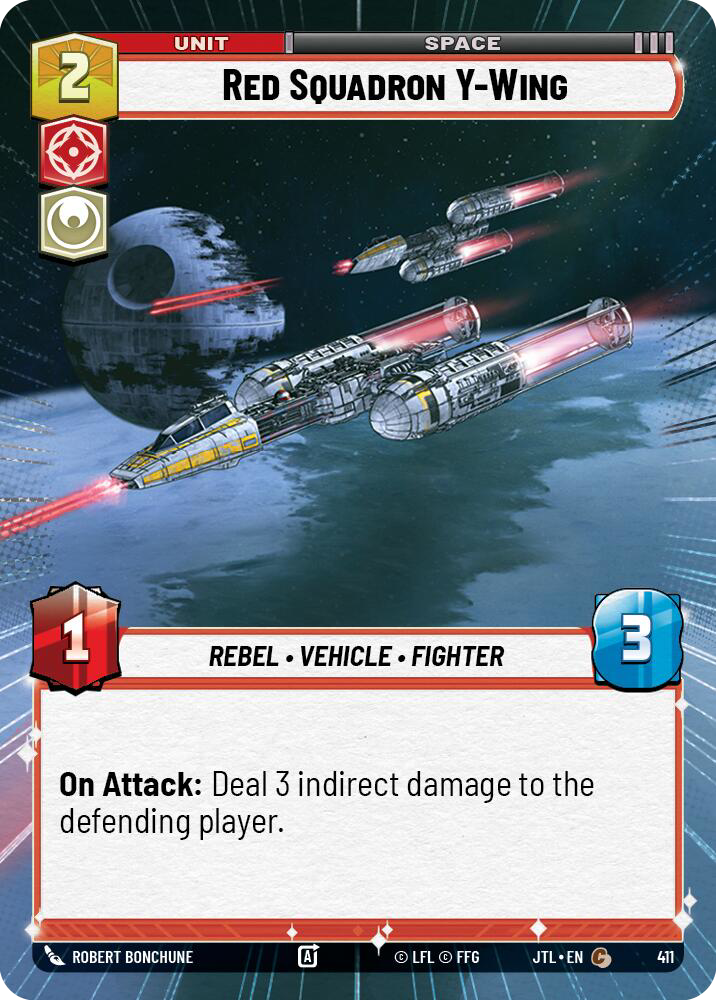 Red Squadron Y-Wing, Jump to Lightspeed Card Art