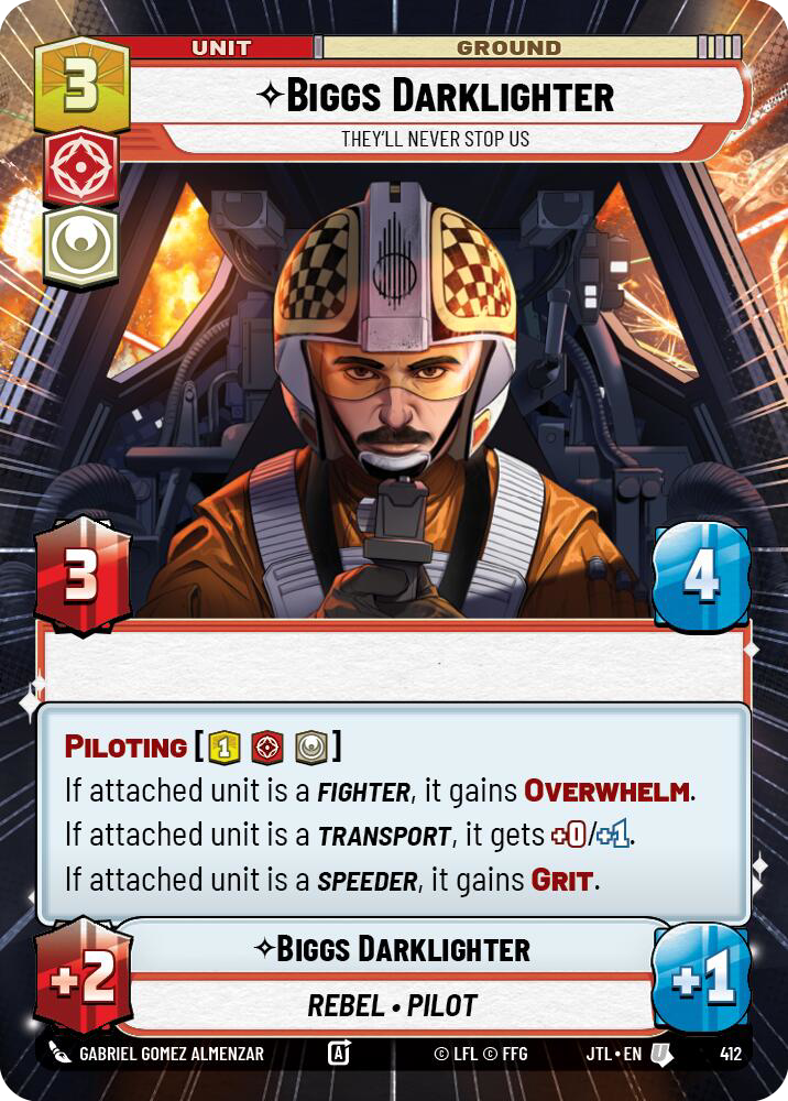 Biggs Darklighter, They'll Never Stop Us, Jump to Lightspeed Card Art