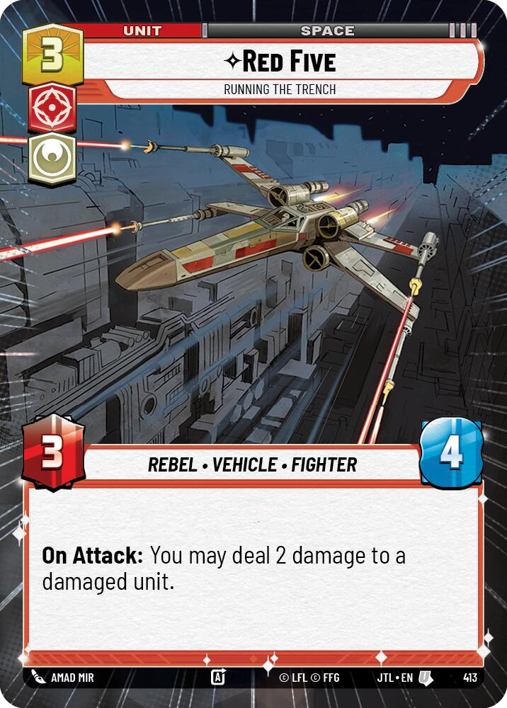 Red Five, Running the Trench, Jump to Lightspeed Card Art