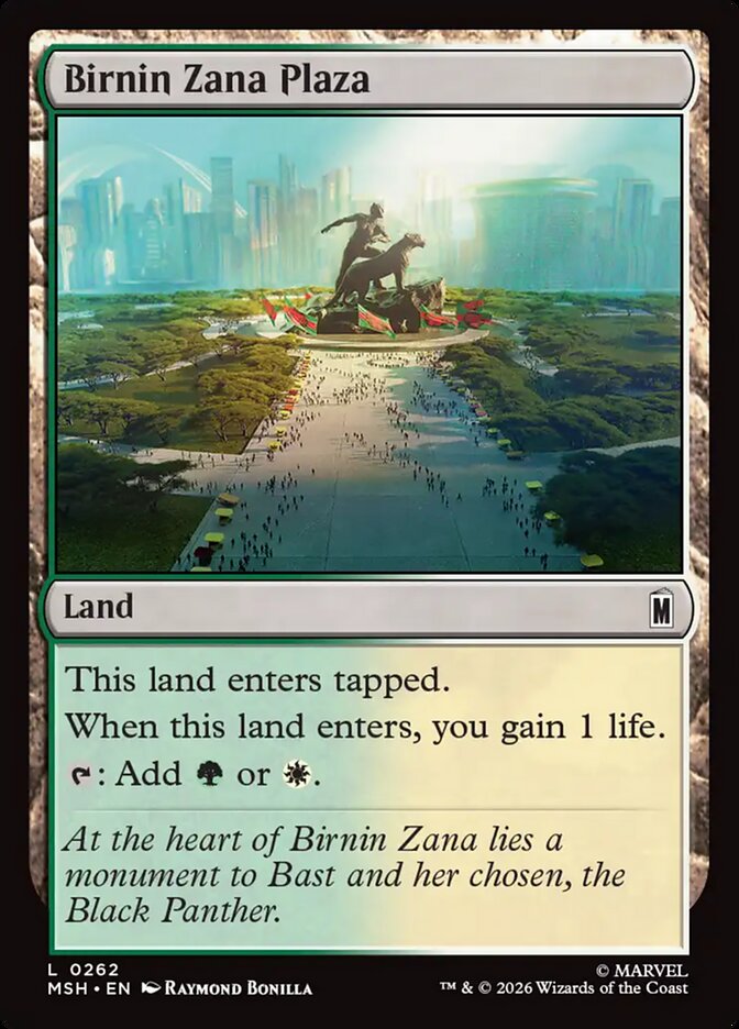 Birnin Zana Plaza, Marvel Super Heroes Card Art
