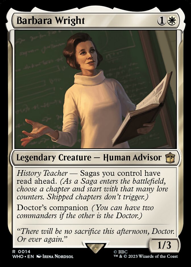 Barbara Wright, Doctor Who Card Art