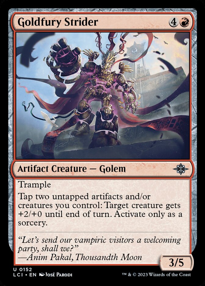 Goldfury Strider, The lost caverns of ixalan Card Art