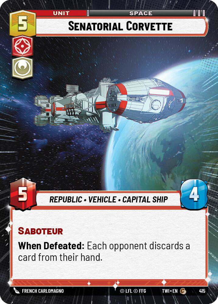 Senatorial Corvette, Twilight of the Republic Card Art