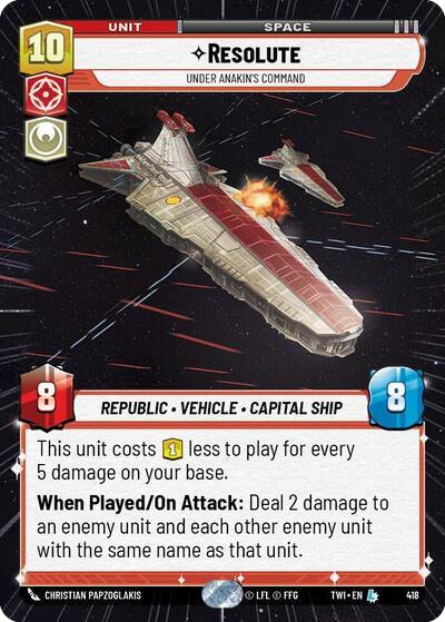 Resolute, Under Anakin's Command, Twilight of the Republic Card Art