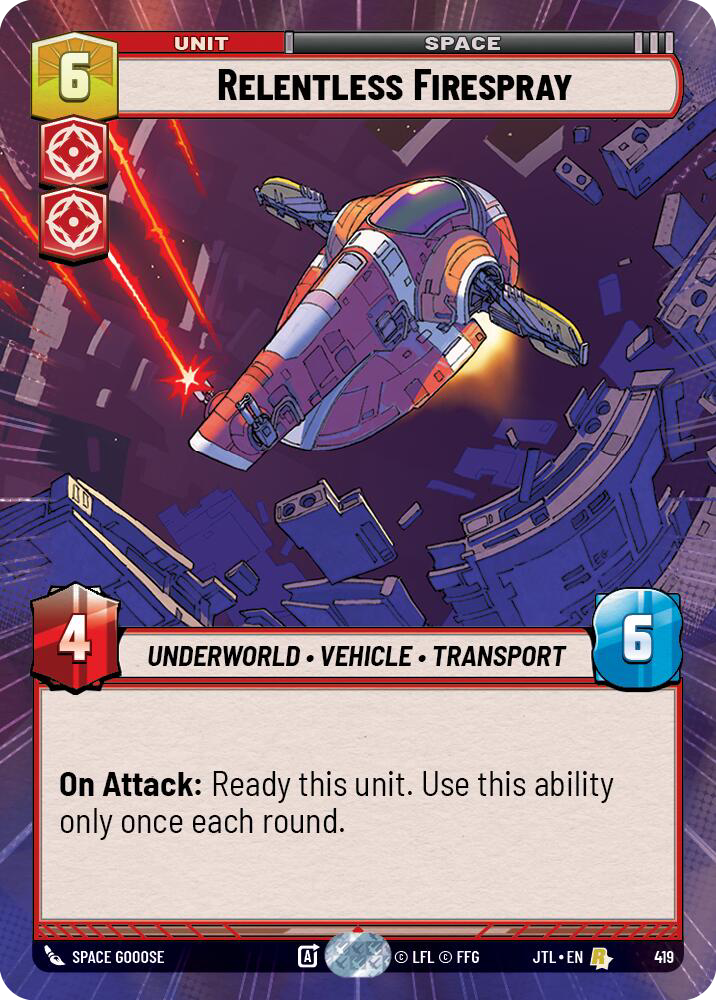 Relentless Firespray, Jump to Lightspeed Card Art