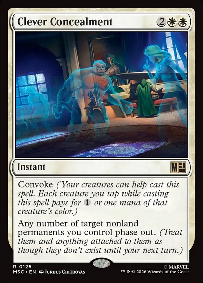 Clever Concealment, Marvel Super Heroes Commander Card Art