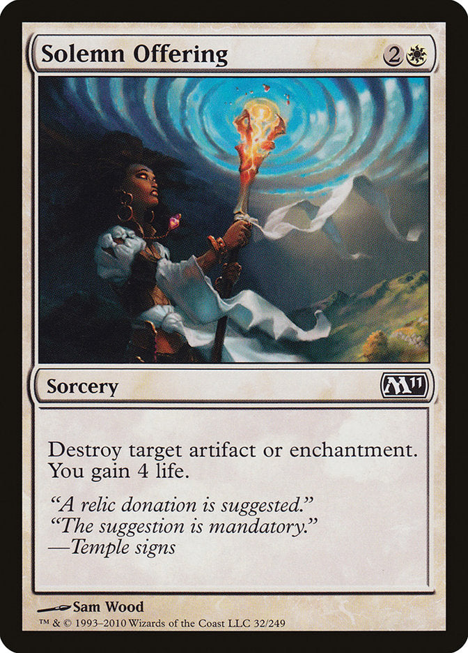 Solemn Offering, Magic 2011 Card Art