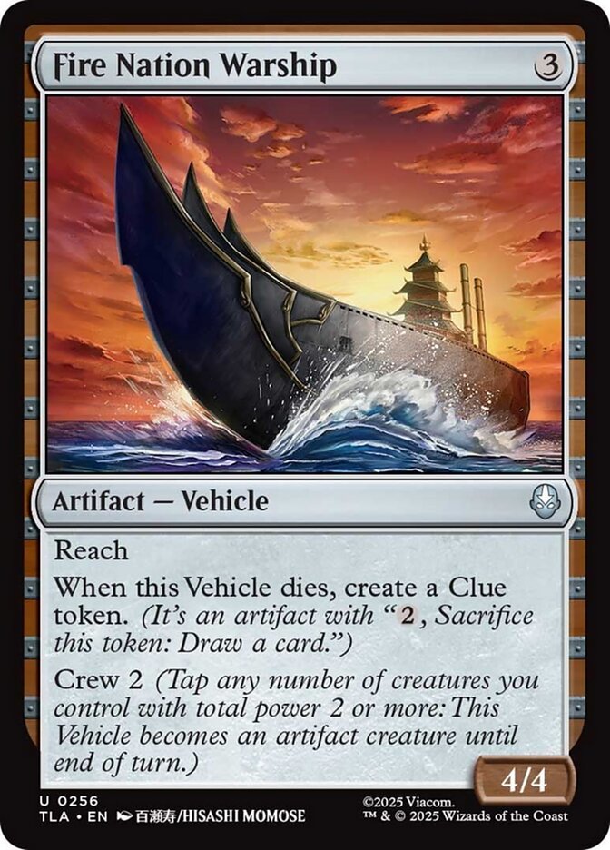 Fire Nation Warship, Avatar: The Last Airbender Card Art