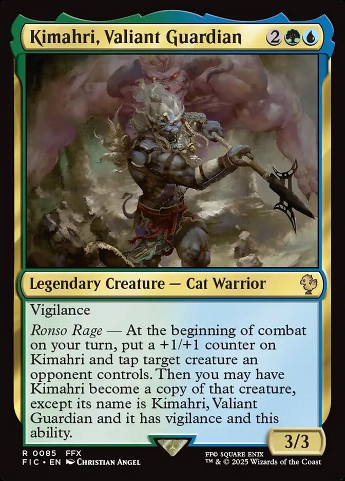 Kimahri, Valiant Guardian, Final fantasy commander Card Art