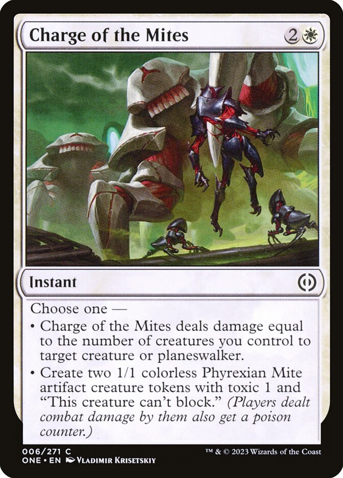 Charge of the Mites, Phyrexia: all will be one Card Art