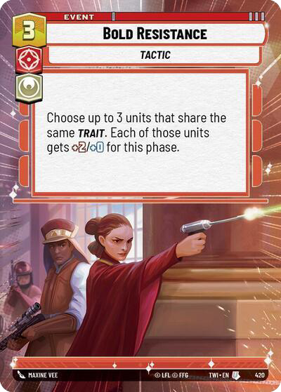 Bold Resistance, Twilight of the Republic Card Art