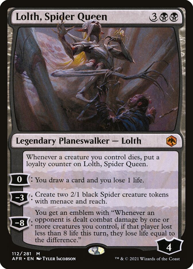 Lolth, Spider Queen, Adventures In The Forgotten Realms Card Art