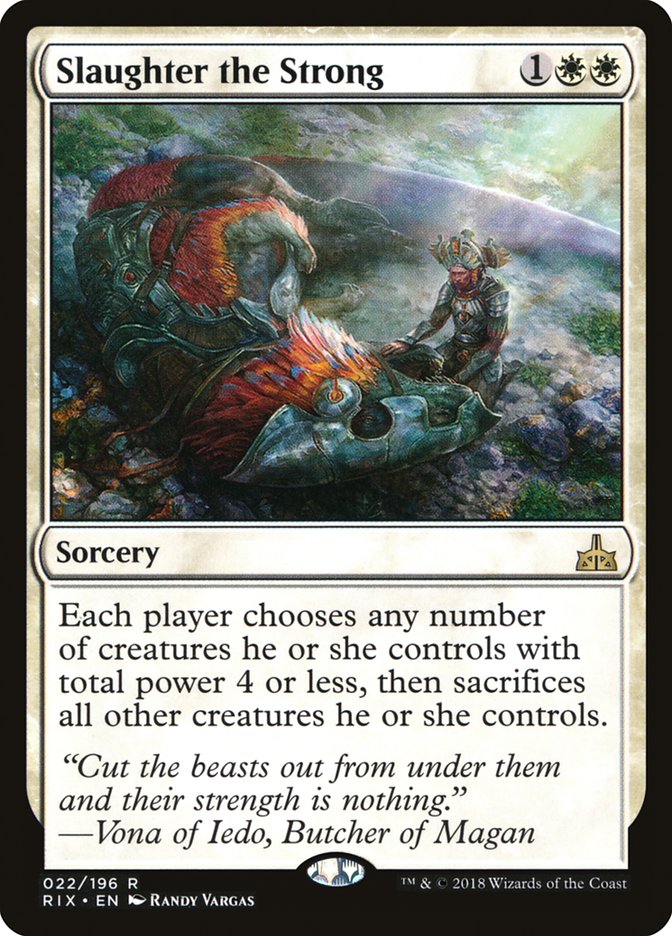 Slaughter the Strong, Rivals Of Ixalan Card Art