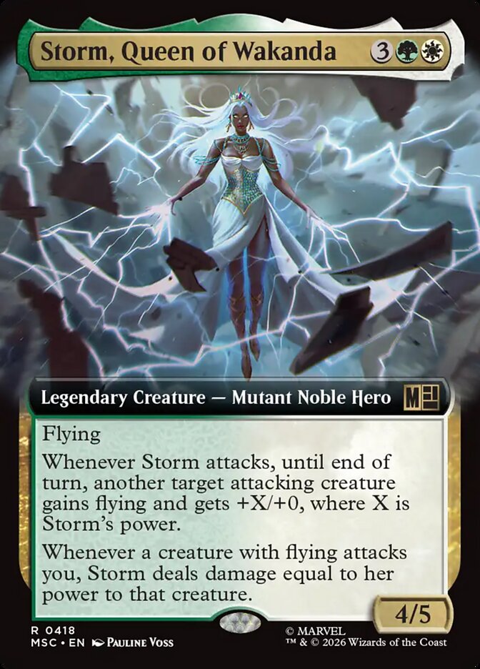 Storm, Queen of Wakanda, Marvel Super Heroes Commander Card Art