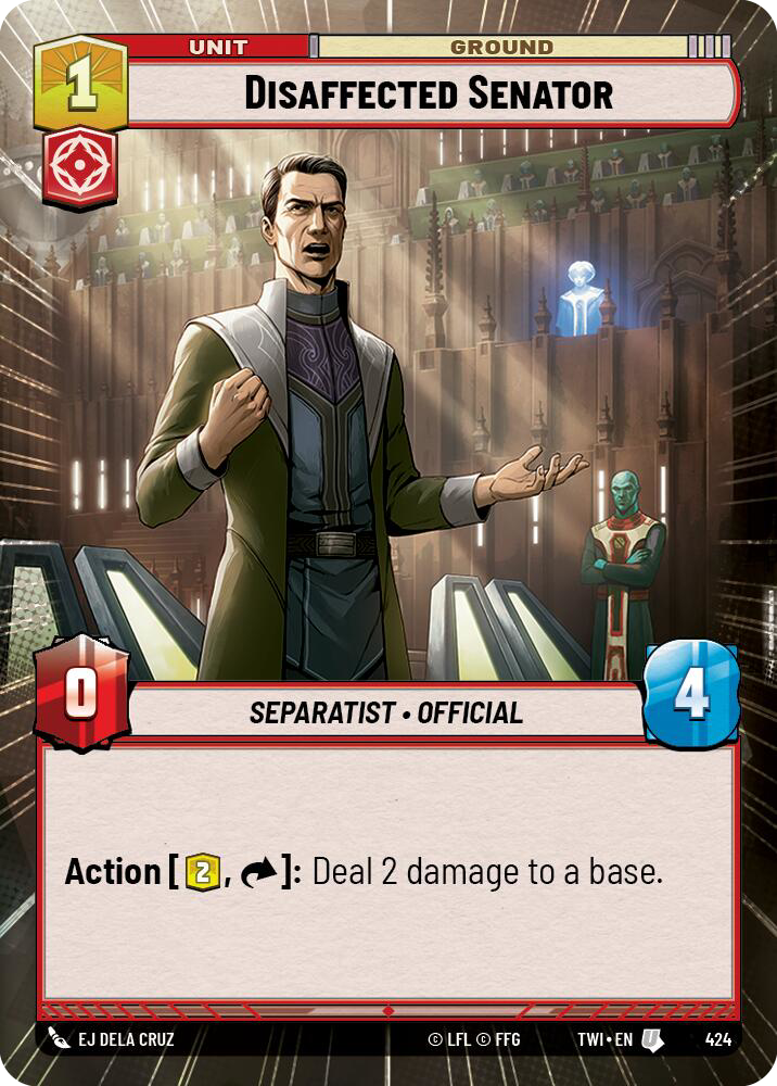 Disaffected Senator, Twilight of the Republic Card Art