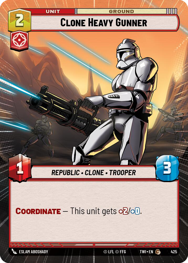 Clone Heavy Gunner, Twilight of the Republic Card Art