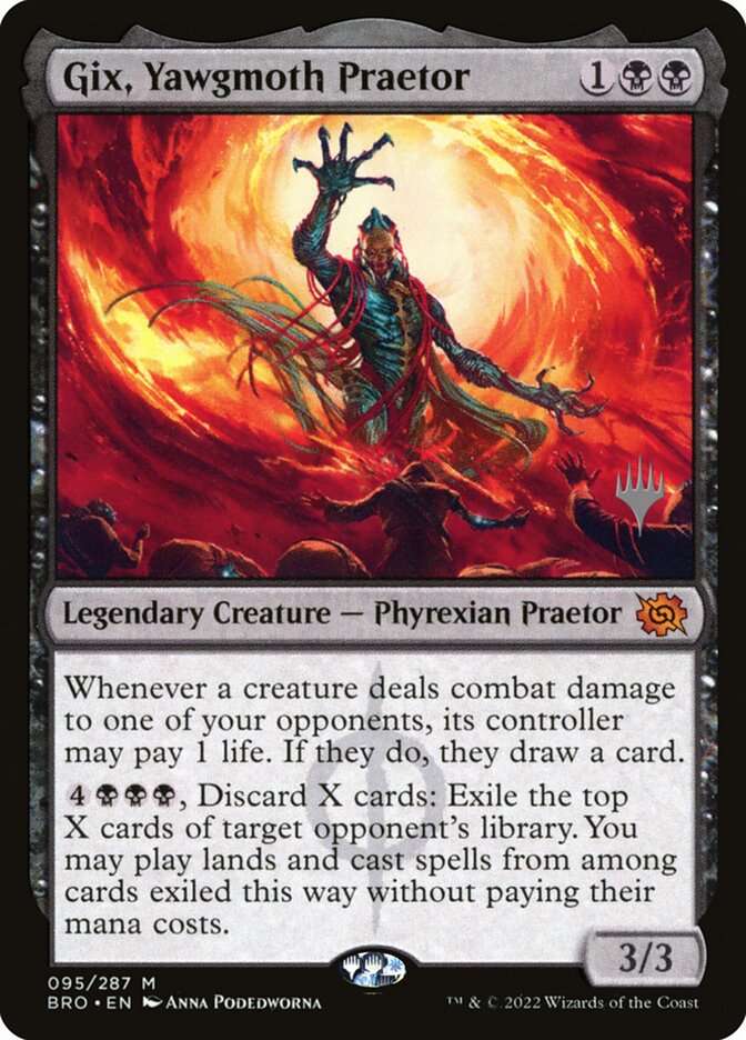 Gix, Yawgmoth Praetor, The brothers' war promos Card Art